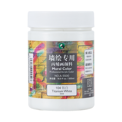 Acrylic Paint for Wall Art, 100ml/500ml (16.9Fl Oz), Rich Pigment, Waterproof Paint for Canvas/Wood/Clay, DIY Craft Supplies