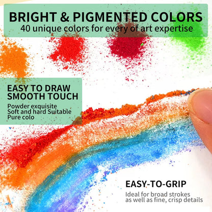 Colored Chalk Pastels – 48 Count, Vibrant Colors, Smooth Application, Ideal for Artists, Teachers, and Students