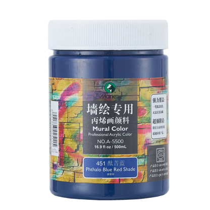 Acrylic Paint for Wall Art, 100ml/500ml (16.9Fl Oz), Rich Pigment, Waterproof Paint for Canvas/Wood/Clay, DIY Craft Supplies