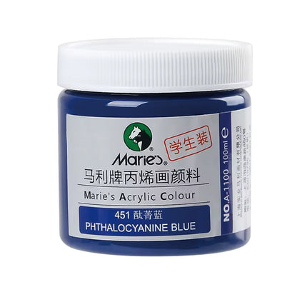 Acrylic Paint for Wall Art, 100ml/500ml (16.9Fl Oz), Rich Pigment, Waterproof Paint for Canvas/Wood/Clay, DIY Craft Supplies