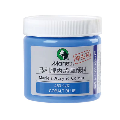 Acrylic Paint for Wall Art, 100ml/500ml (16.9Fl Oz), Rich Pigment, Waterproof Paint for Canvas/Wood/Clay, DIY Craft Supplies