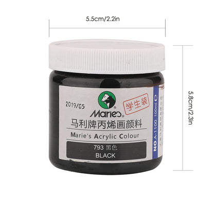Acrylic Paint for Wall Art, 100ml/500ml (16.9Fl Oz), Rich Pigment, Waterproof Paint for Canvas/Wood/Clay, DIY Craft Supplies