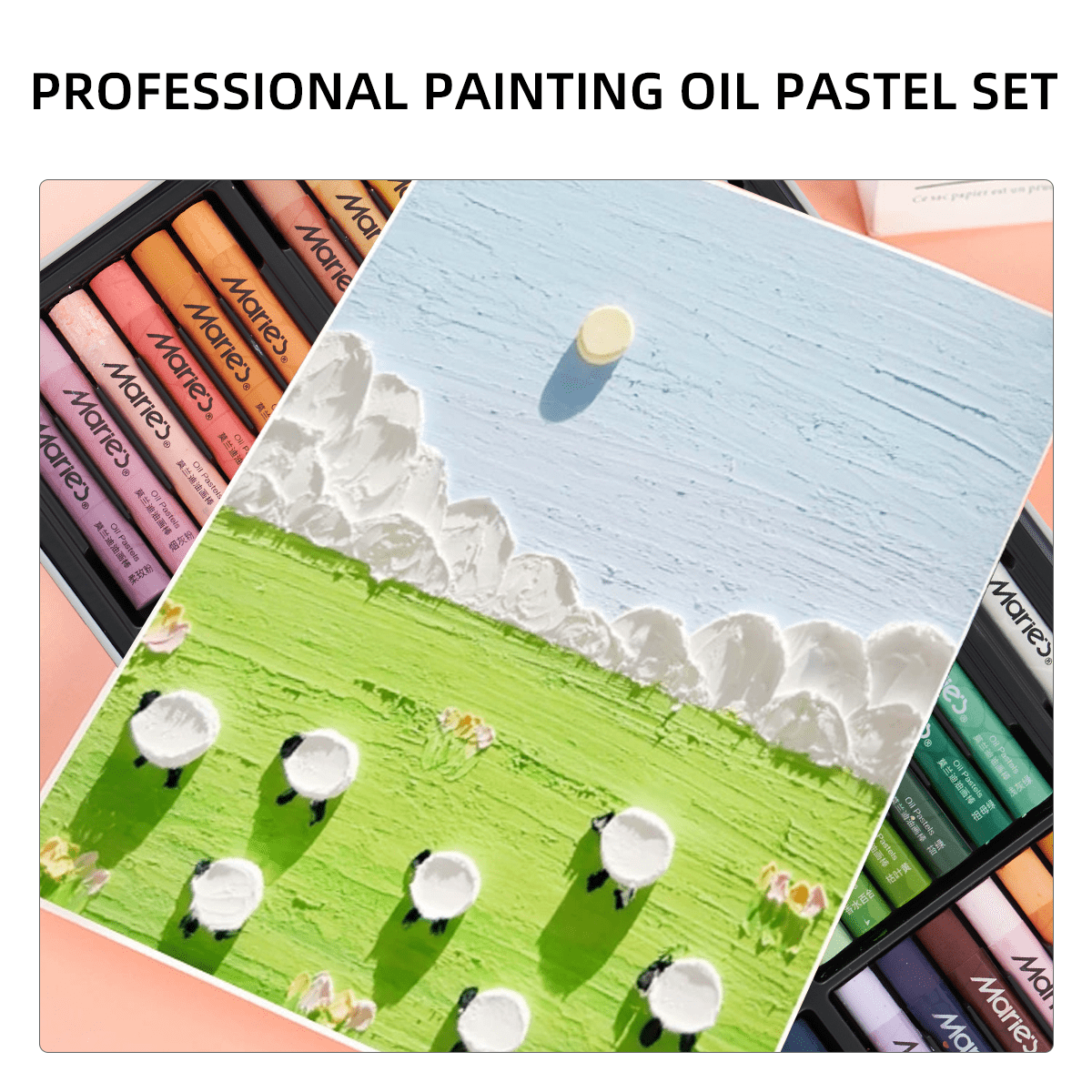 Morandi Oil Pastels Set: 24 Colors with Extra 2 White Oil Pastels for Artists Beginners Adults Teachers - Vibrant Oil Pastel Crayons for Art Painting & Drawing, Blending, Layering, Shading