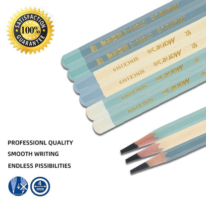 Marie's 36 Count Charcoal Pencils, Soft Medium Hard Charcoal Drawing Pencils Set, 12 Each for Sketching, Shading & Art Supplies