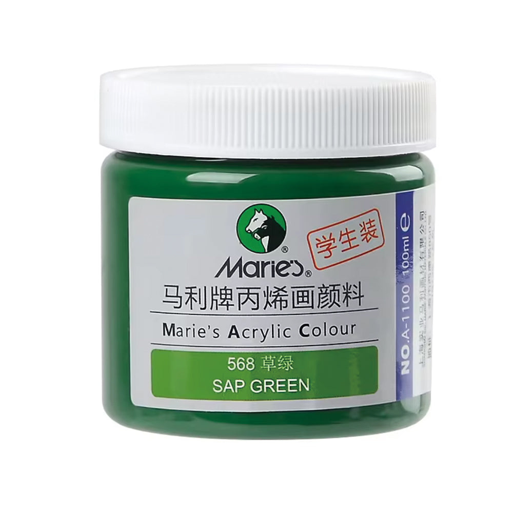 Acrylic Paint for Wall Art, 100ml/500ml (16.9Fl Oz), Rich Pigment, Waterproof Paint for Canvas/Wood/Clay, DIY Craft Supplies