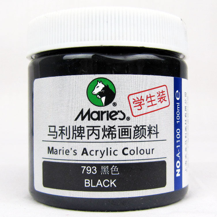 Acrylic Paint for Wall Art, 100ml/500ml (16.9Fl Oz), Rich Pigment, Waterproof Paint for Canvas/Wood/Clay, DIY Craft Supplies