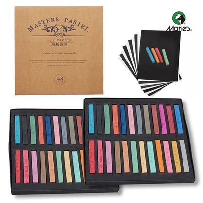 Soft Pastels, 24 Colors - Non-Toxic, Vibrant Artist Chalk Pastels for Drawing & Blending, Ideal for Beginners & Professionals