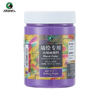 Acrylic Paint for Wall Art, 100ml/500ml (16.9Fl Oz), Rich Pigment, Waterproof Paint for Canvas/Wood/Clay, DIY Craft Supplies