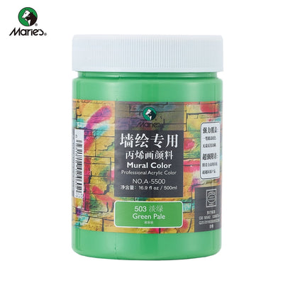 Acrylic Paint for Wall Art, 100ml/500ml (16.9Fl Oz), Rich Pigment, Waterproof Paint for Canvas/Wood/Clay, DIY Craft Supplies
