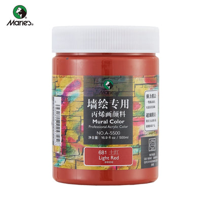 Acrylic Paint for Wall Art, 100ml/500ml (16.9Fl Oz), Rich Pigment, Waterproof Paint for Canvas/Wood/Clay, DIY Craft Supplies