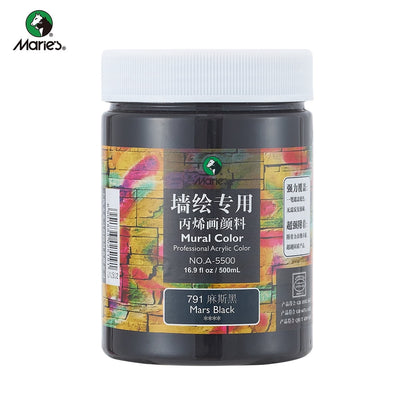 Acrylic Paint for Wall Art, 100ml/500ml (16.9Fl Oz), Rich Pigment, Waterproof Paint for Canvas/Wood/Clay, DIY Craft Supplies