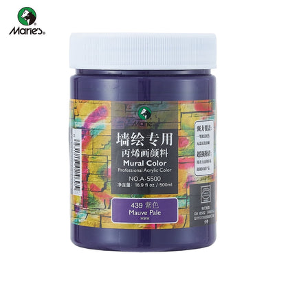 Acrylic Paint for Wall Art, 100ml/500ml (16.9Fl Oz), Rich Pigment, Waterproof Paint for Canvas/Wood/Clay, DIY Craft Supplies