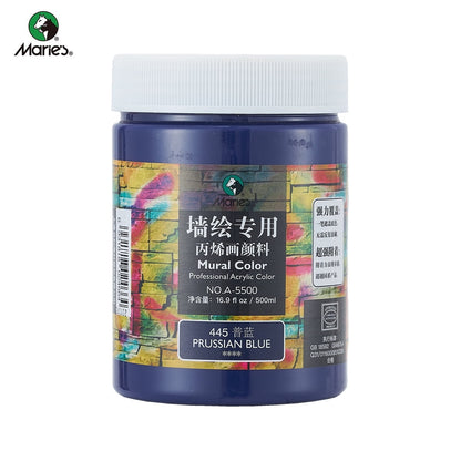 Acrylic Paint for Wall Art, 100ml/500ml (16.9Fl Oz), Rich Pigment, Waterproof Paint for Canvas/Wood/Clay, DIY Craft Supplies