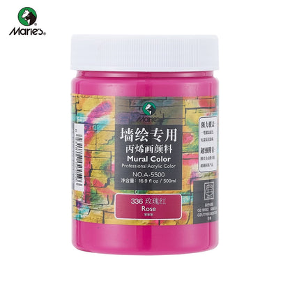 Acrylic Paint for Wall Art, 100ml/500ml (16.9Fl Oz), Rich Pigment, Waterproof Paint for Canvas/Wood/Clay, DIY Craft Supplies
