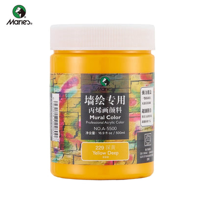 Acrylic Paint for Wall Art, 100ml/500ml (16.9Fl Oz), Rich Pigment, Waterproof Paint for Canvas/Wood/Clay, DIY Craft Supplies