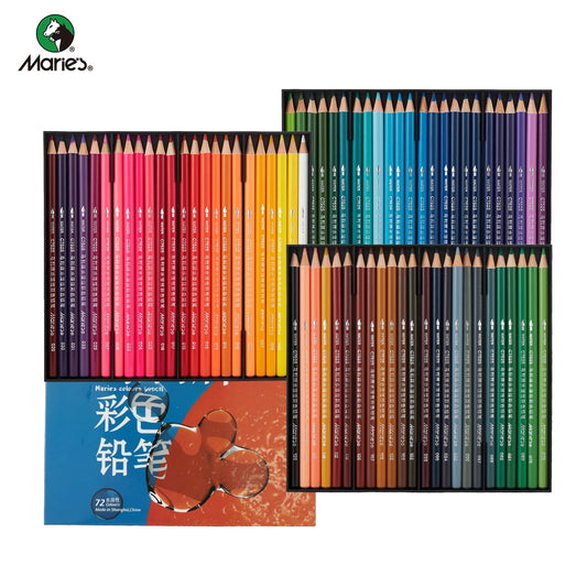 Watercolor Pencils 72 Colors Set – Water-Soluble Colored Pencils for Adult Coloring Books, Artists, Beginners – Vibrant Pigments