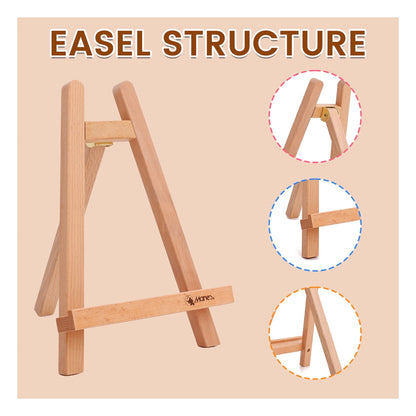 Mini Tabletop Easel – Portable Wooden Display Stand for Painting, Drawing, Art Supplies, Desktop Easel for Canvas, Picture Holder for Adults, Craft Hobby Gift