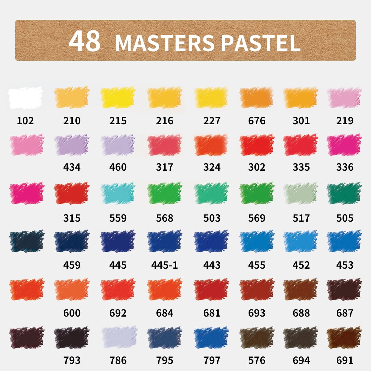 Colored Chalk Pastels – 48 Count, Vibrant Colors, Smooth Application, Ideal for Artists, Teachers, and Students
