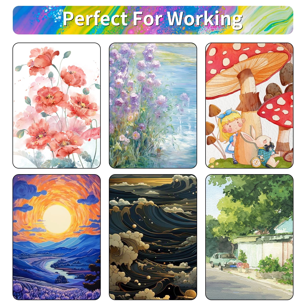28 Color Solid Watercolor Paint Set – Vibrant Pigments, Portable Travel Painting Kit with Mixing Palette, Non-Toxic Art Supplies, Students & Beginners