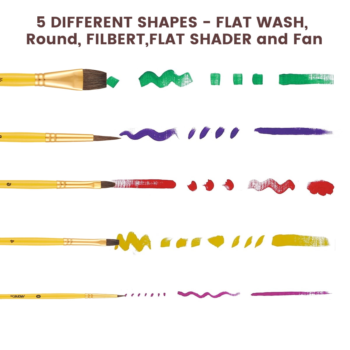 Watercolor Brushes Set,10 Artist Brushes Watercolor Paint Brushes, Premium Paint Brushes for Acrylic, Oil, Watercolor Paintings, Art Supplies for Artists
