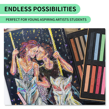 Colored Chalk Pastels – 48 Count, Vibrant Colors, Smooth Application, Ideal for Artists, Teachers, and Students